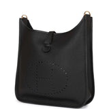 Hermes Evelyne III PM Black Clemence Gold Hardware