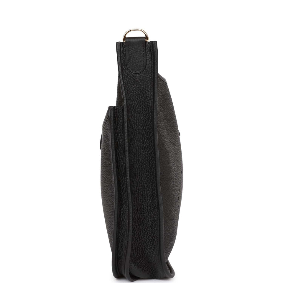 Hermes Evelyne III PM Black Clemence Gold Hardware