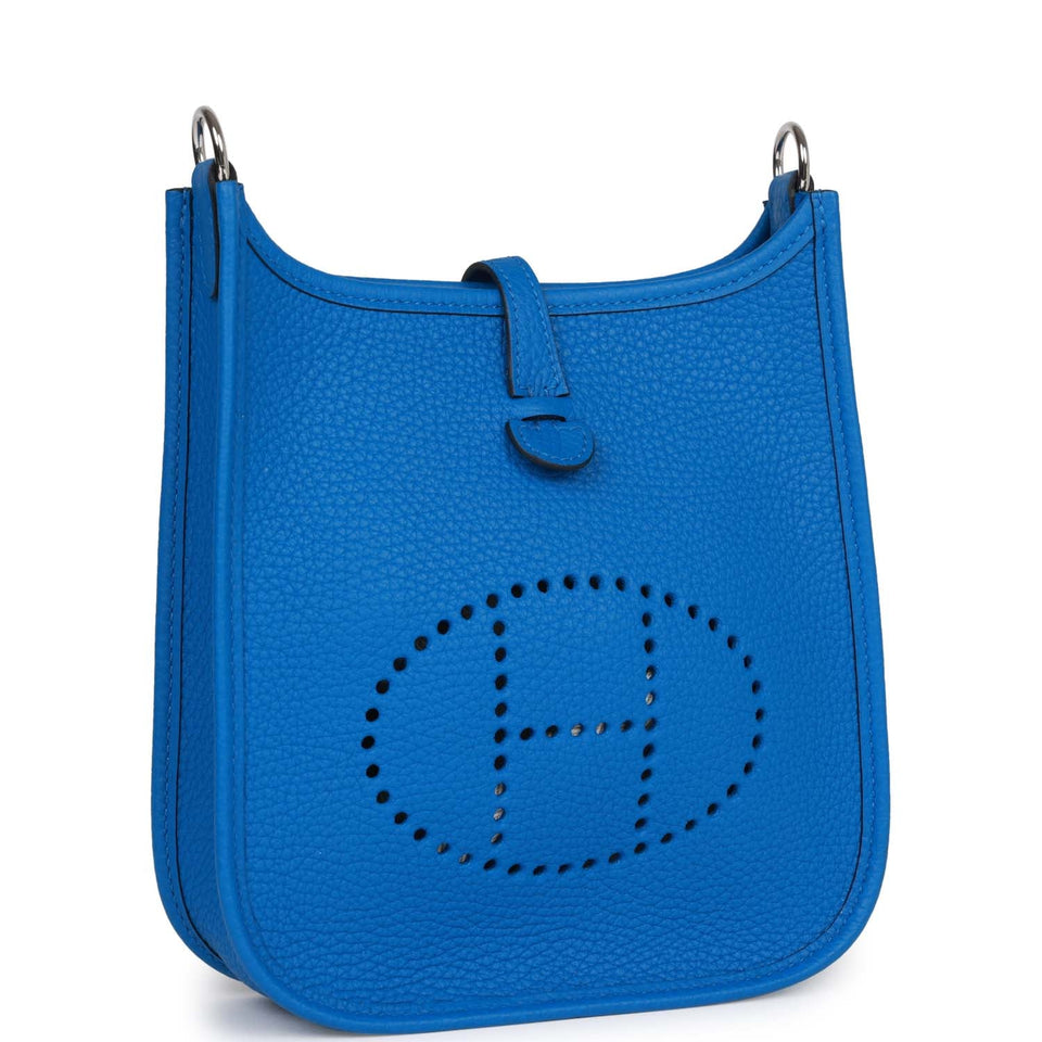 Hermes Evelyne TPM Bleu Zellige Clemence Palladium Hardware