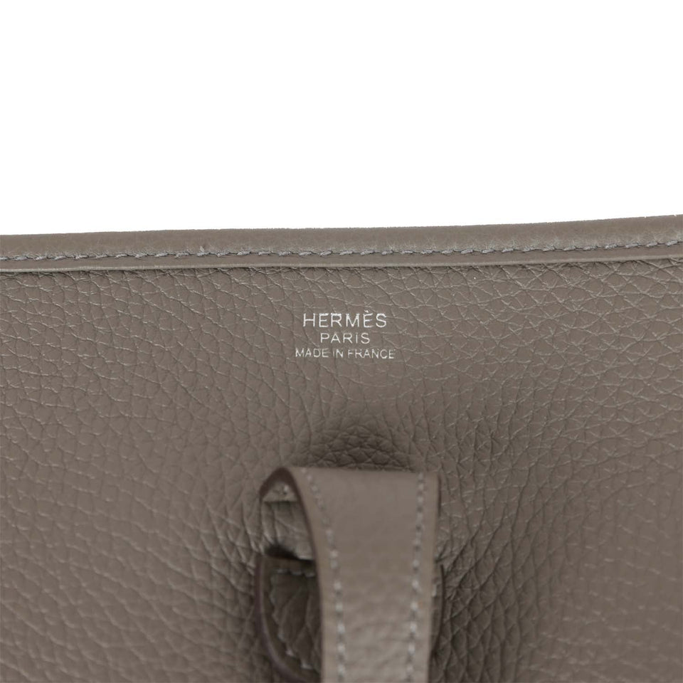 Hermes Evelyne III PM Gris Meyer Clemence Palladium Hardware