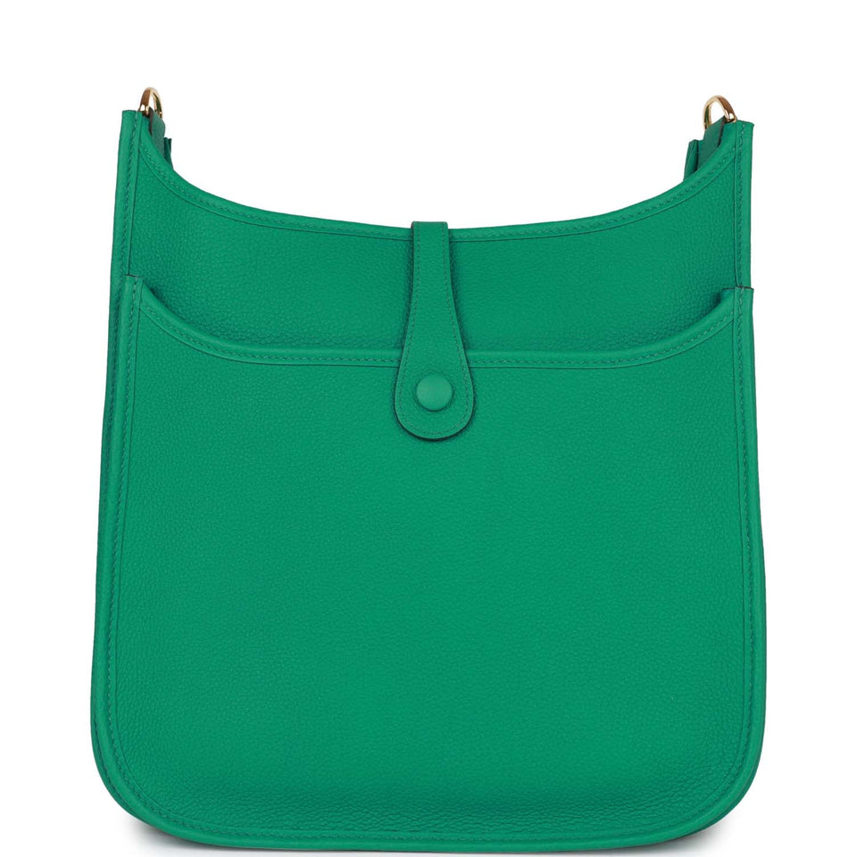Hermes Evelyne III PM Vert Jade Clemence Gold Hardware