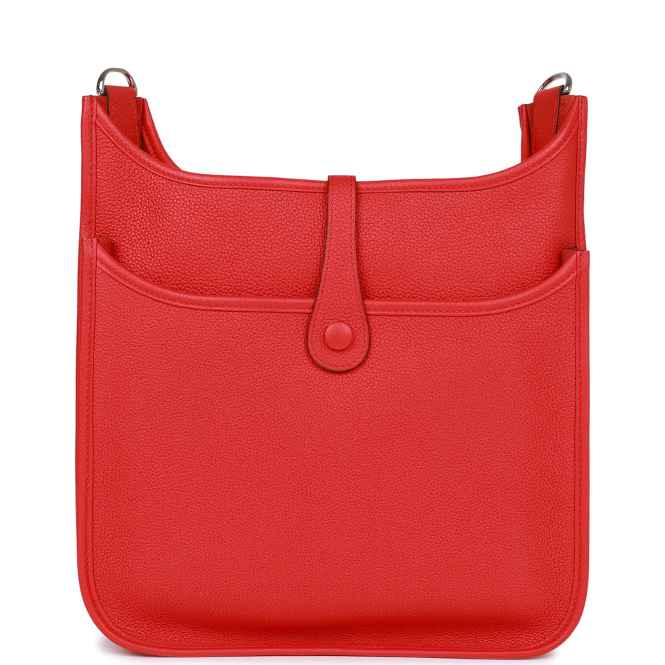 Hermes Evelyne III PM Rouge de Coeur Clemence Palladium Hardware