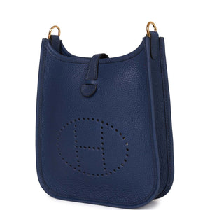 Hermes Evelyne TPM Bleu Saphir Maurice Gold Hardware