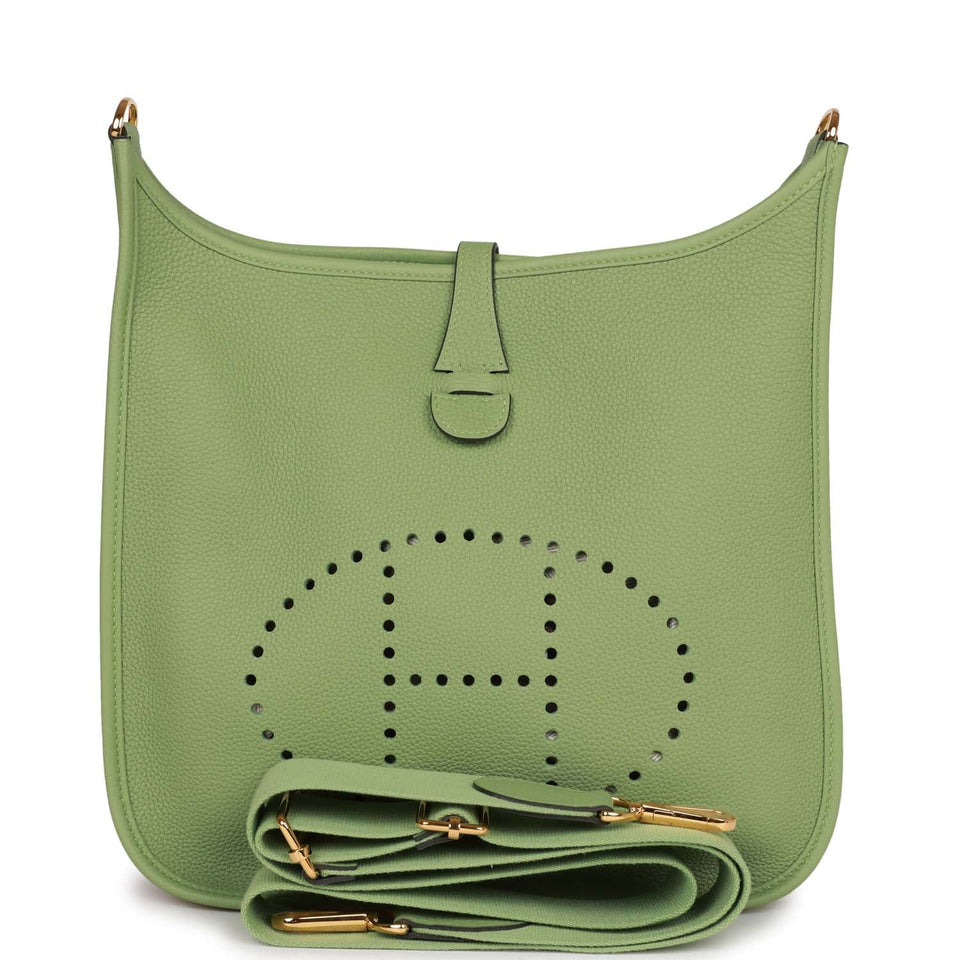 Hermes Evelyne III PM Vert Criquet Clemence Gold Hardware