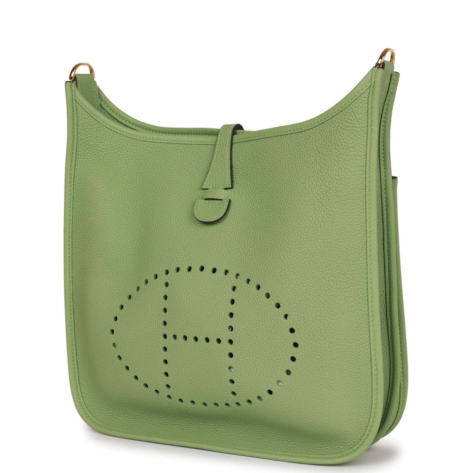 Hermes Evelyne III PM Vert Criquet Clemence Gold Hardware