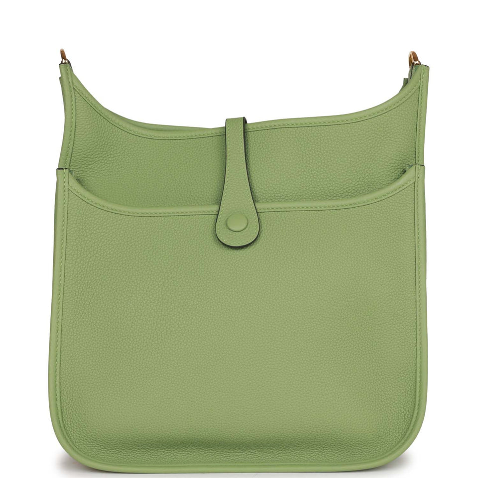 Hermes Evelyne III PM Vert Criquet Clemence Gold Hardware