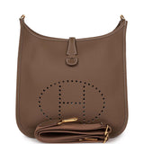 Hermes Evelyne III PM Etoupe Clemence Gold Hardware