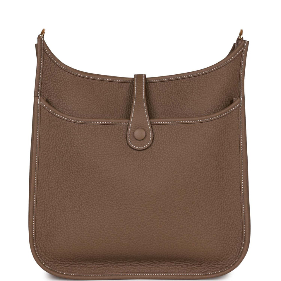 Hermes Evelyne III PM Etoupe Clemence Gold Hardware