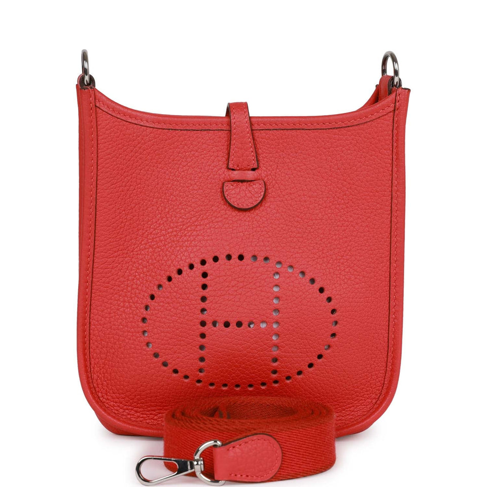 Hermes Evelyne TPM Rouge Tomate Clemence Palladium Hardware