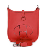 Hermes Evelyne TPM Rouge Tomate Clemence Palladium Hardware