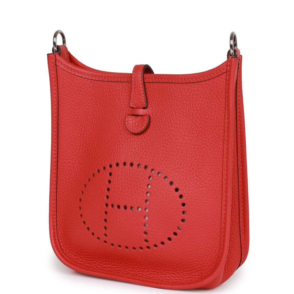 Hermes Evelyne TPM Rouge Tomate Clemence Palladium Hardware
