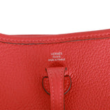 Hermes Evelyne TPM Rouge Tomate Clemence Palladium Hardware