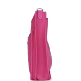 Hermes Evelyne III GM Rose Pourpre Clemence Palladium Hardware