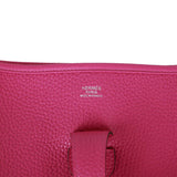Hermes Evelyne III GM Rose Pourpre Clemence Palladium Hardware