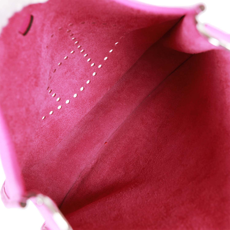 Hermes Evelyne III GM Rose Pourpre Clemence Palladium Hardware