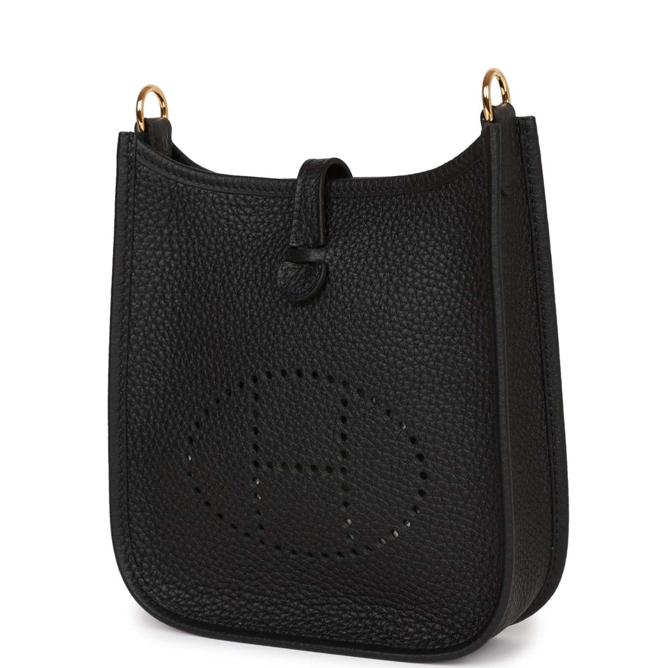 Hermes Evelyne TPM Black Clemence Gold Hardware