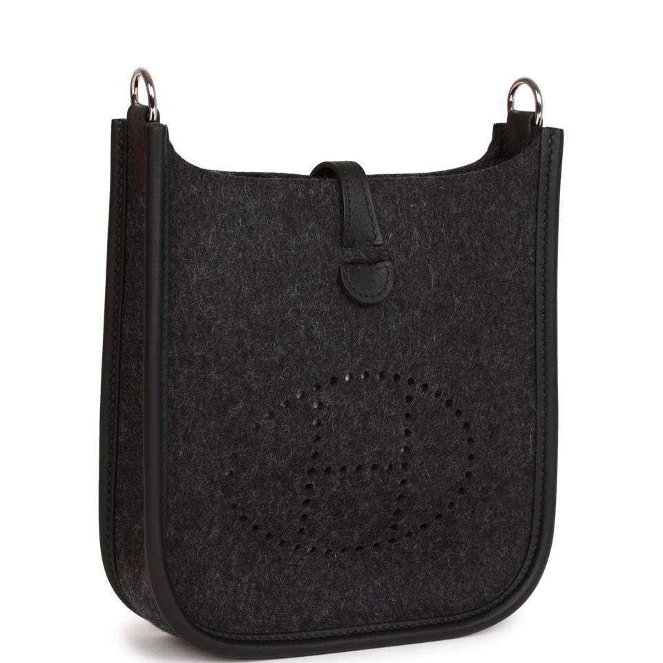 Hermes Evelyne TPM Graphite Feutre and Black Swift Palladium Hardware