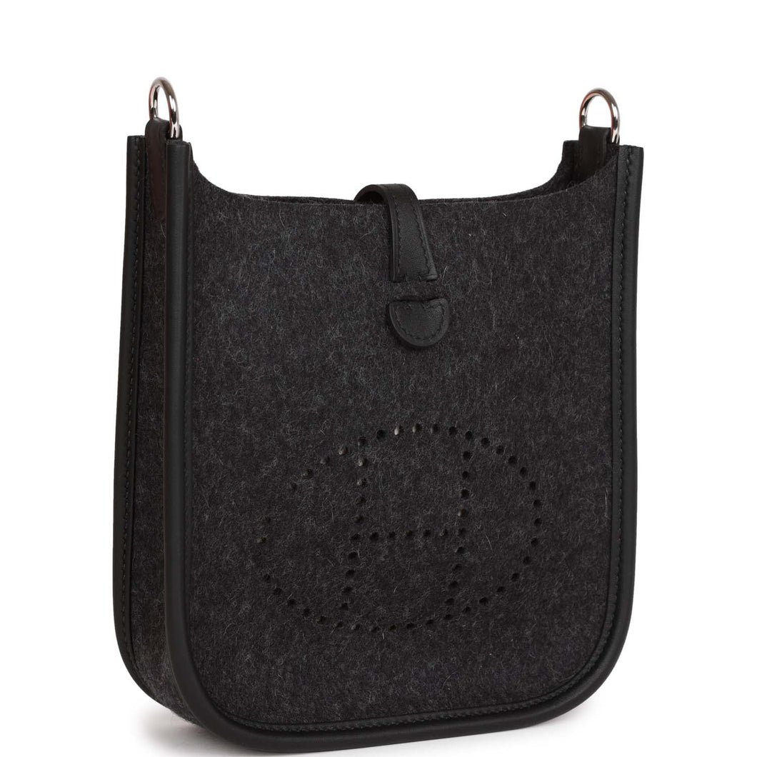 Hermes Evelyne TPM Graphite Feutre and Black Swift Palladium Hardware