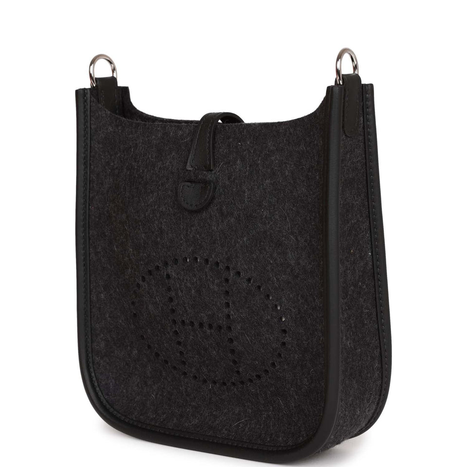 Hermes Evelyne TPM Graphite Feutre and Black Swift Palladium Hardware