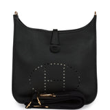 Hermes Evelyne III PM Black Clemence Gold Hardware