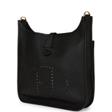 Hermes Evelyne III PM Black Clemence Gold Hardware