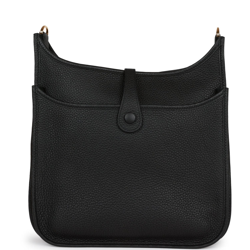 Hermes Evelyne III PM Black Clemence Gold Hardware
