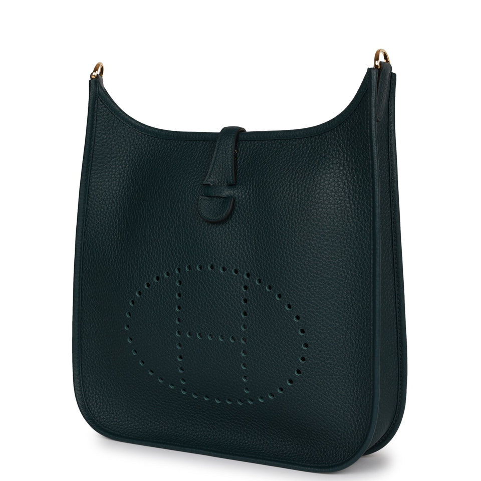 Hermes Evelyne III PM Vert Cypress Clemence Gold Hardware