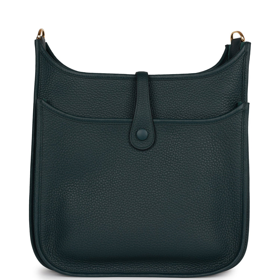 Hermes Evelyne III PM Vert Cypress Clemence Gold Hardware