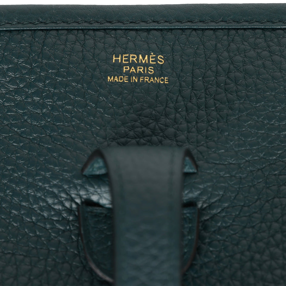 Hermes Evelyne III PM Vert Cypress Clemence Gold Hardware