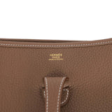 Hermes Evelyne III PM Etoupe Clemence Gold Hardware
