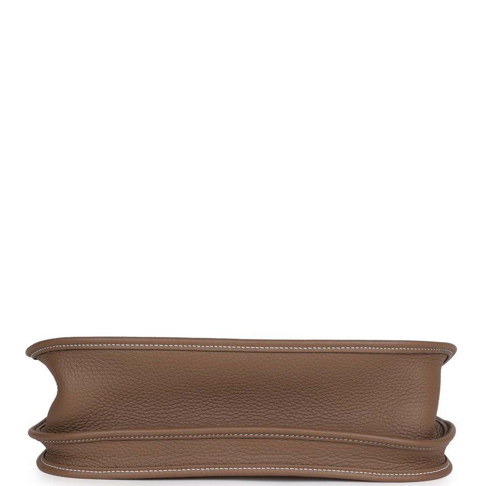 Hermes Evelyne III GM Etoupe Clemence Palladium Hardware