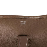 Hermes Evelyne III GM Etoupe Clemence Palladium Hardware