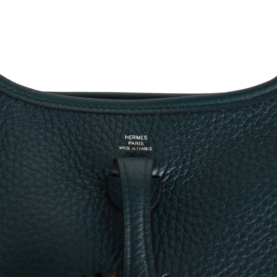 Hermes Evelyne TPM Vert Cypress Clemence Palladium Hardware