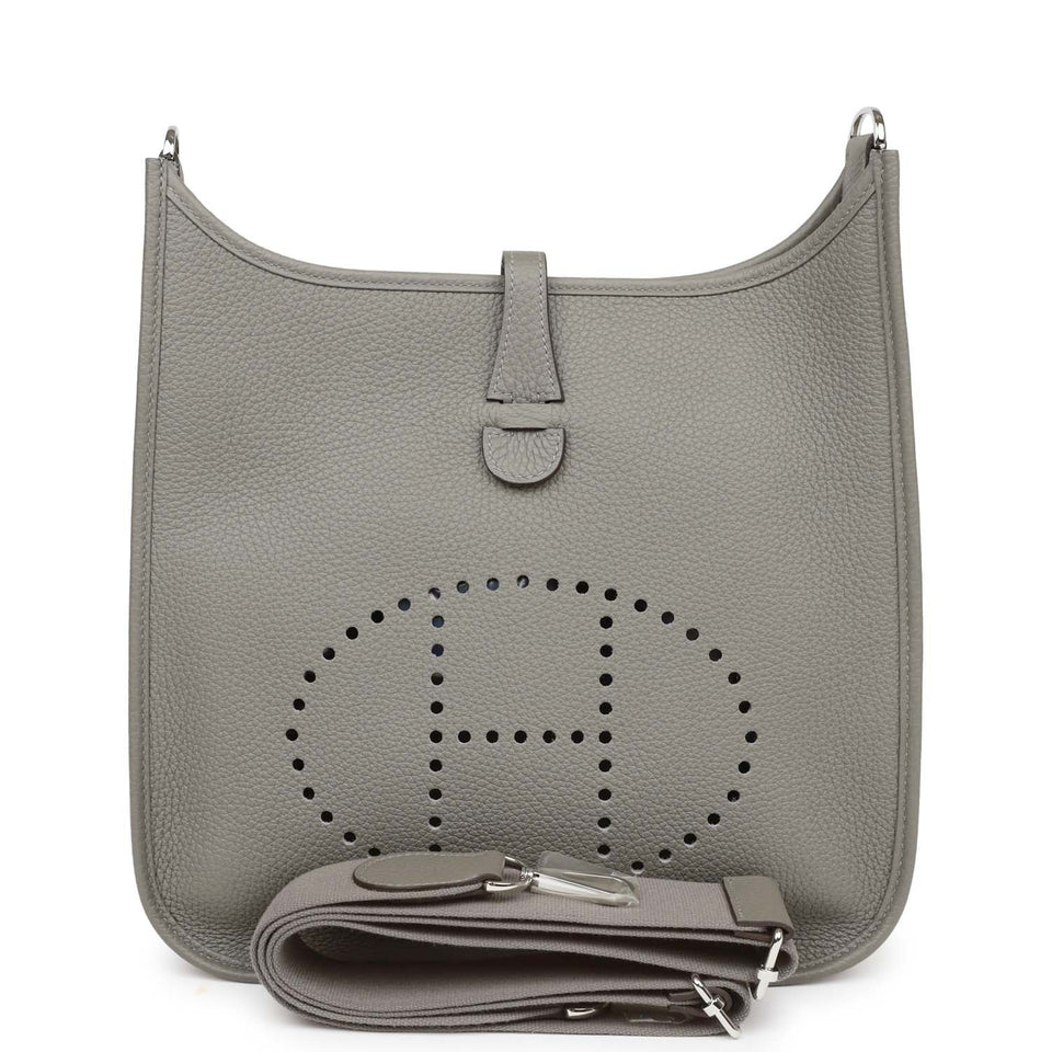 Hermes Evelyne III PM Gris Meyer Clemence Palladium Hardware