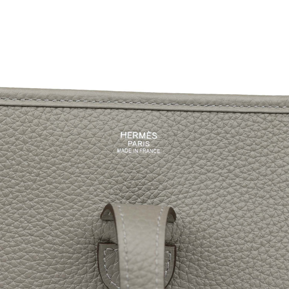 Hermes Evelyne III PM Gris Meyer Clemence Palladium Hardware