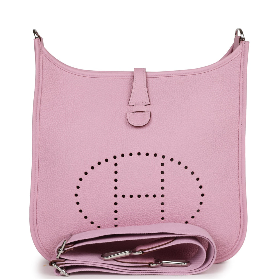 Hermes Evelyne III PM Mauve Sylvestre Clemence Palladium Hardware