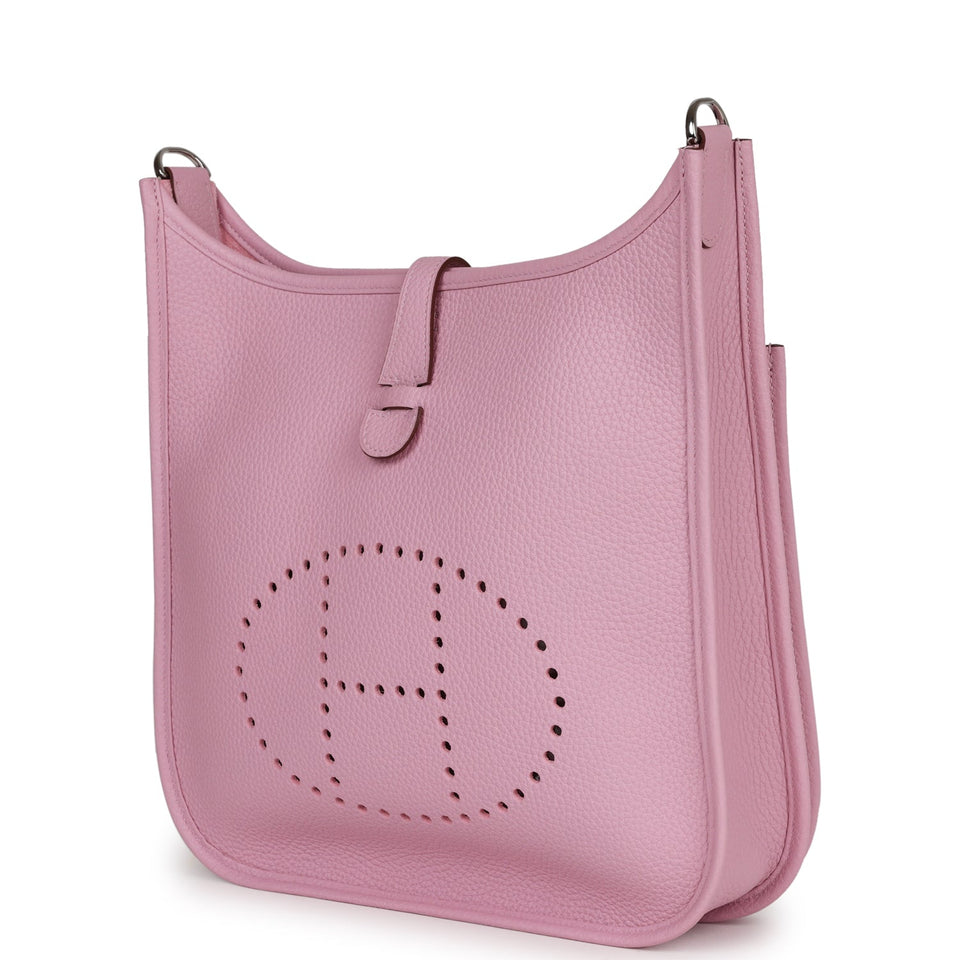 Hermes Evelyne III PM Mauve Sylvestre Clemence Palladium Hardware
