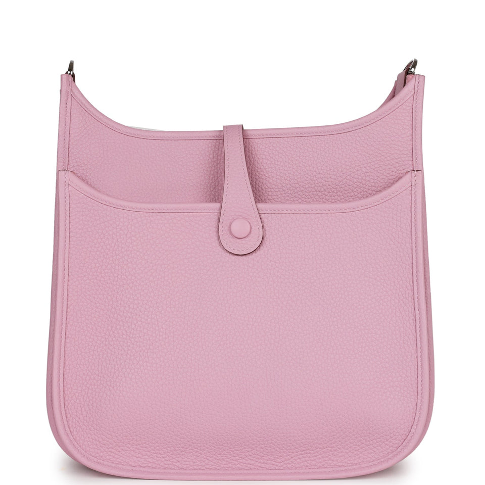 Hermes Evelyne III PM Mauve Sylvestre Clemence Palladium Hardware
