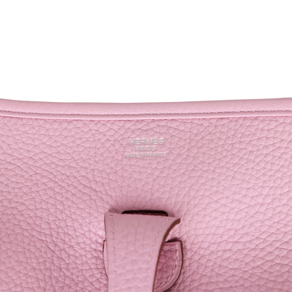 Hermes Evelyne III PM Mauve Sylvestre Clemence Palladium Hardware