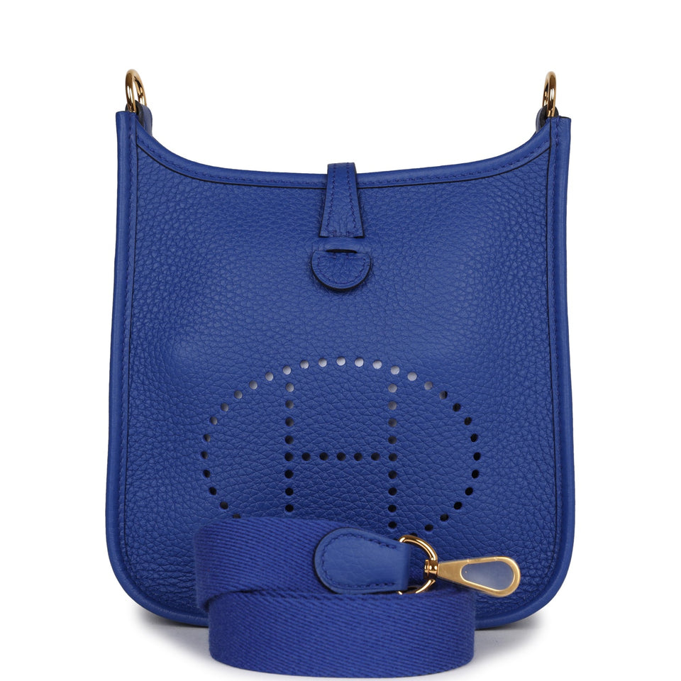 Hermes Evelyne TPM Bleu Royal Clemence Gold Hardware