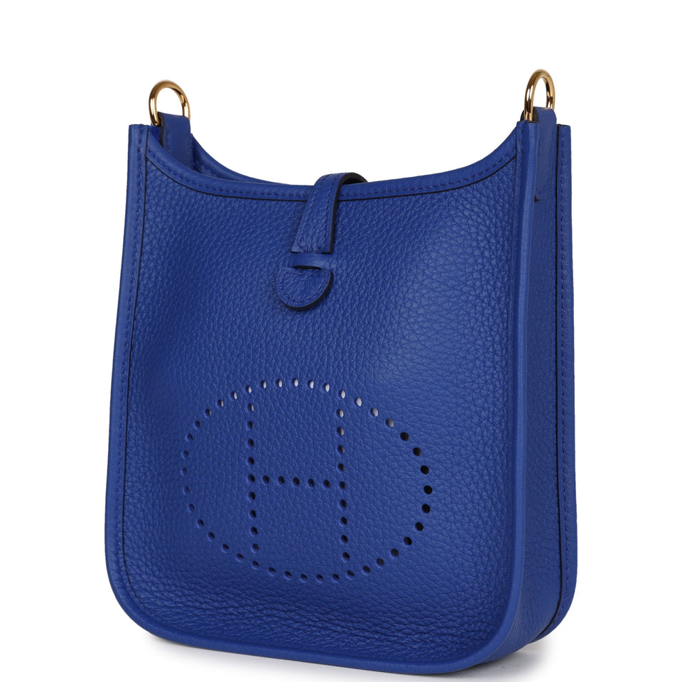 Hermes Evelyne TPM Bleu Royal Clemence Gold Hardware