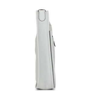 Hermes Evelyne III PM Bleu Pale Clemence Palladium Hardware