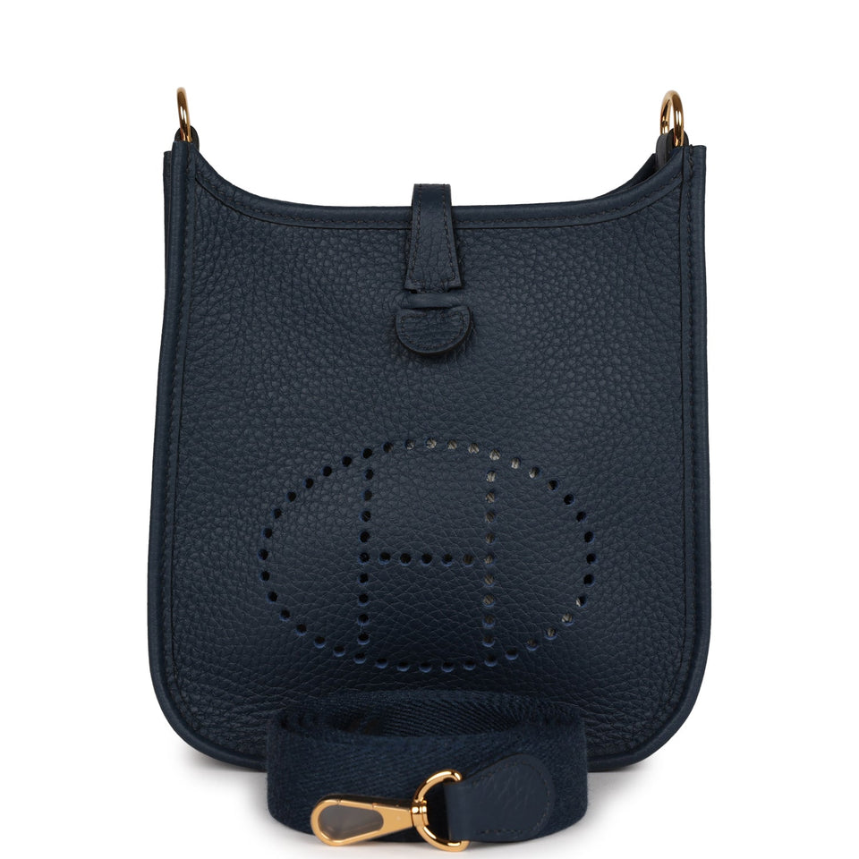 Hermes Evelyne TPM Bleu Nuit Clemence Gold Hardware