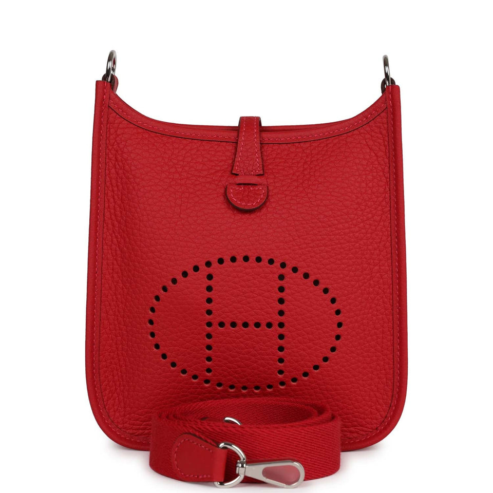 Hermes Evelyne TPM Rouge Piment Clemence Palladium Hardware