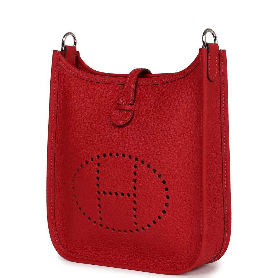 Hermes Evelyne TPM Rouge Piment Clemence Palladium Hardware