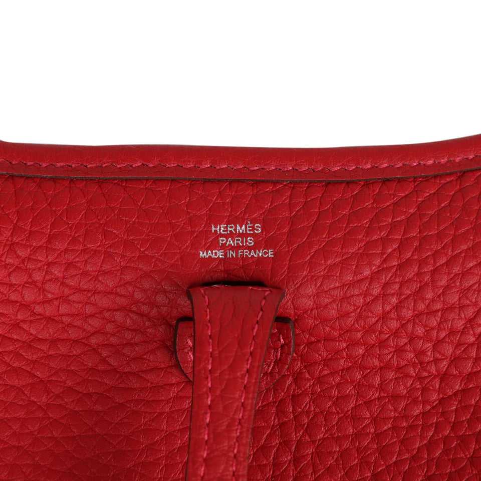 Hermes Evelyne TPM Rouge Piment Clemence Palladium Hardware