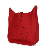 Hermes Evelyne III PM Vermillon Clemence Palladium Hardware