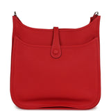 Hermes Evelyne III PM Vermillon Clemence Palladium Hardware