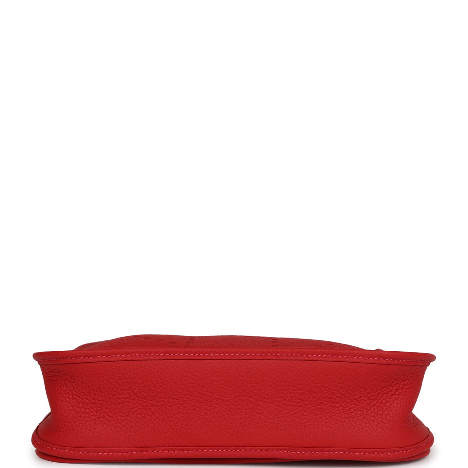Hermes Evelyne III PM Vermillon Clemence Palladium Hardware
