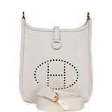 Hermes Evelyne TPM New White Clemence Gold Hardware